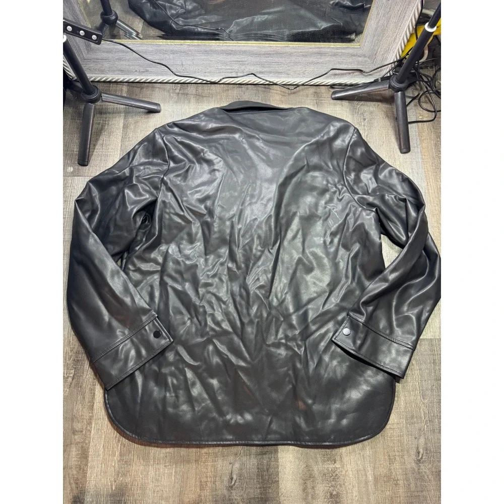 Topshop black faux